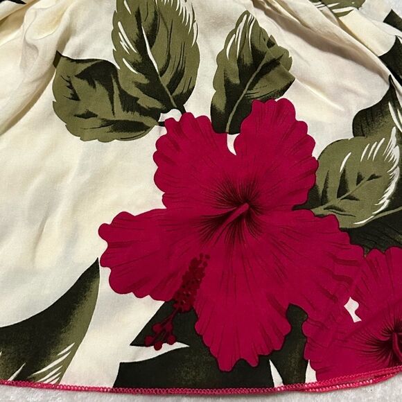 Hawaiian flowers dress - pink, green, - infant girls - Picture 2 of 5